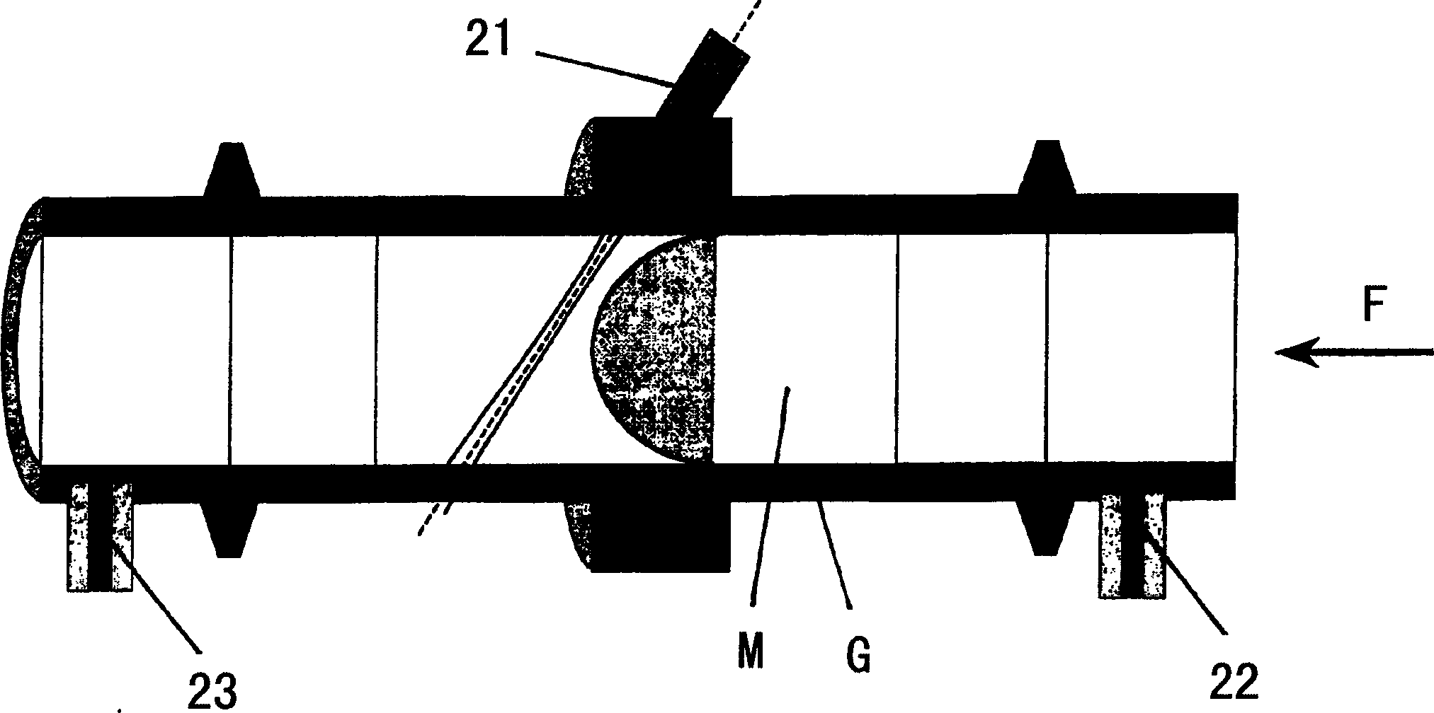 System for influencing the rheological properties of a transportable material