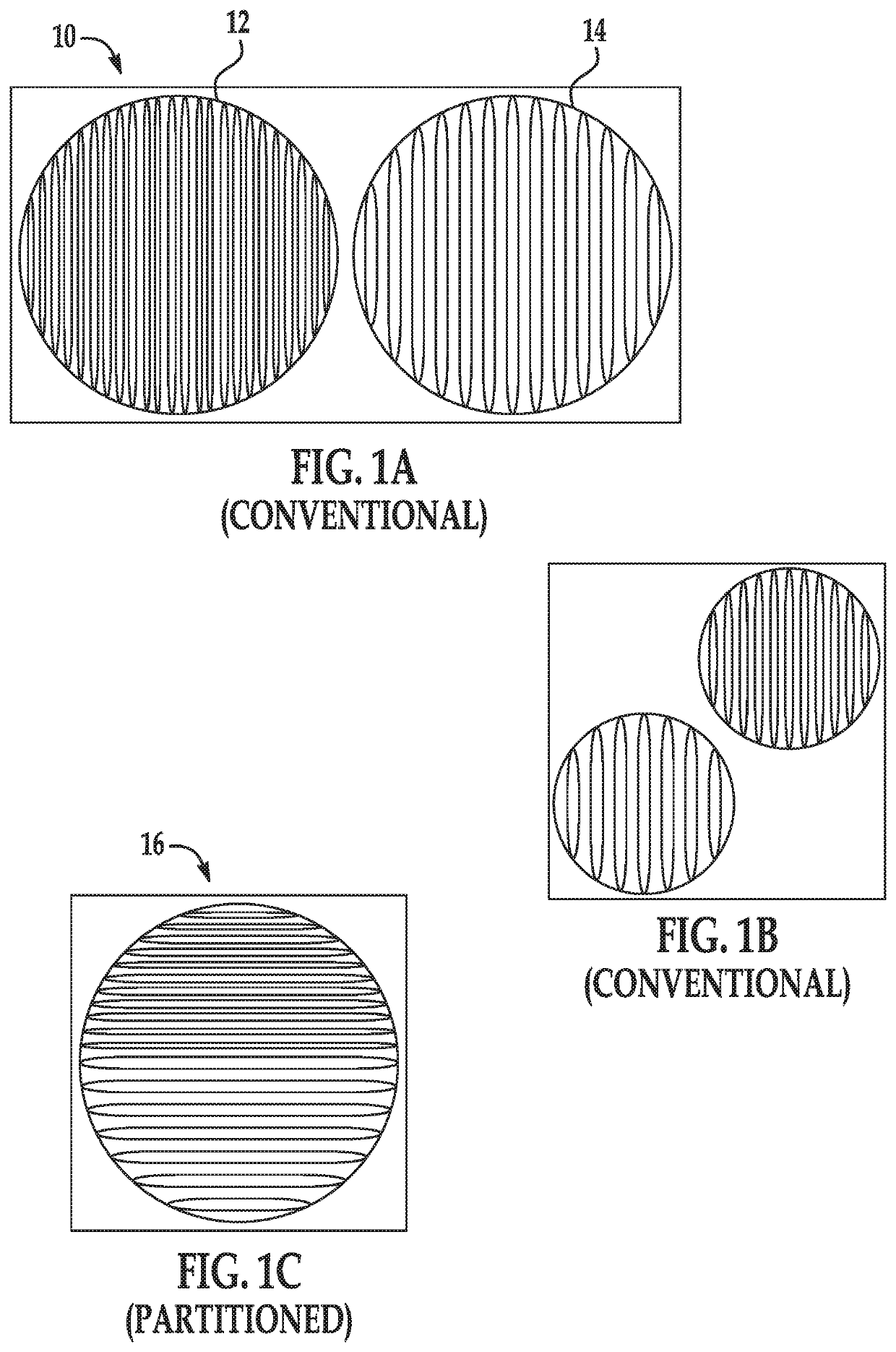 Partitioned variable inclination continuous transverse stub array