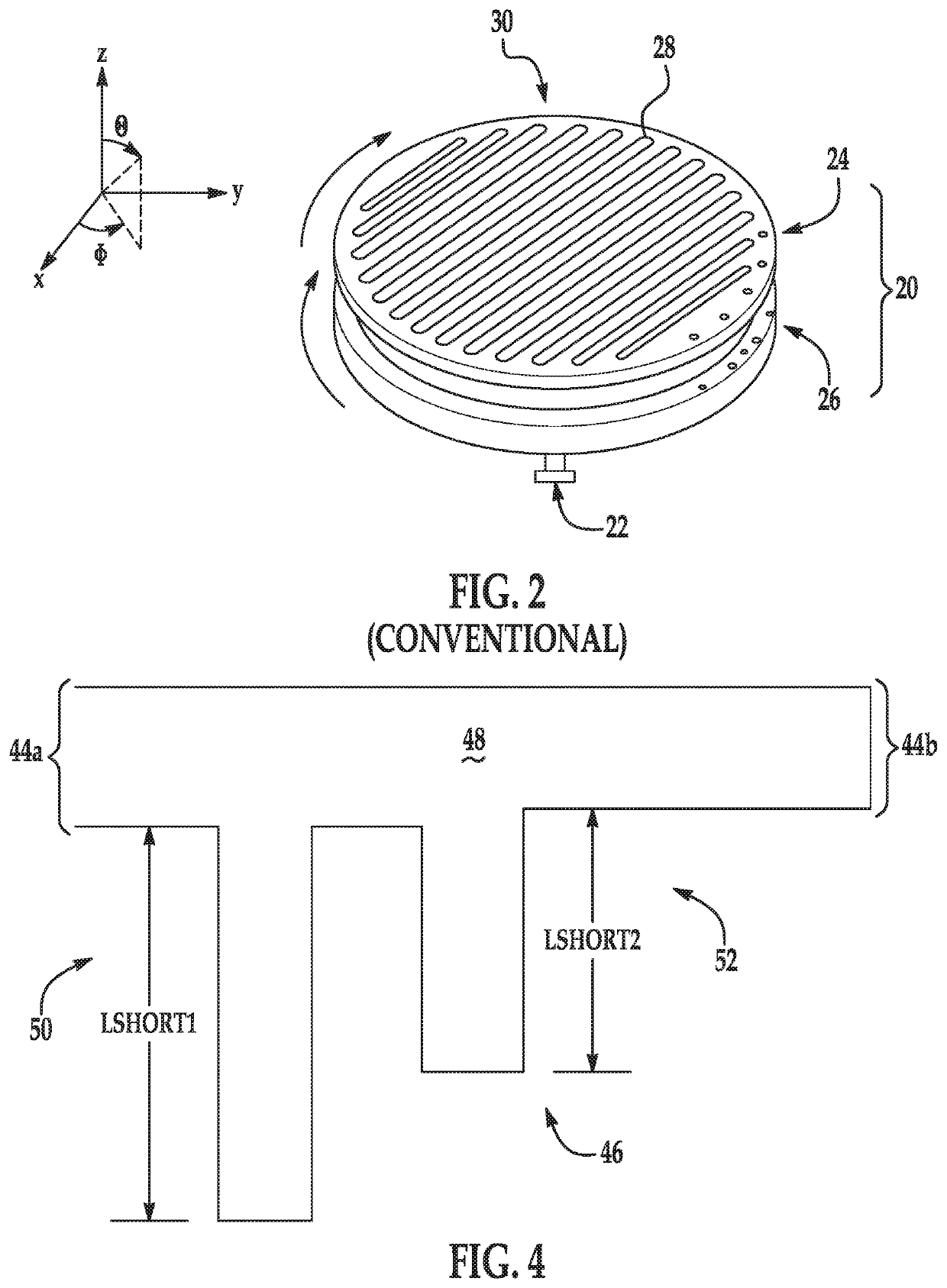 Partitioned variable inclination continuous transverse stub array