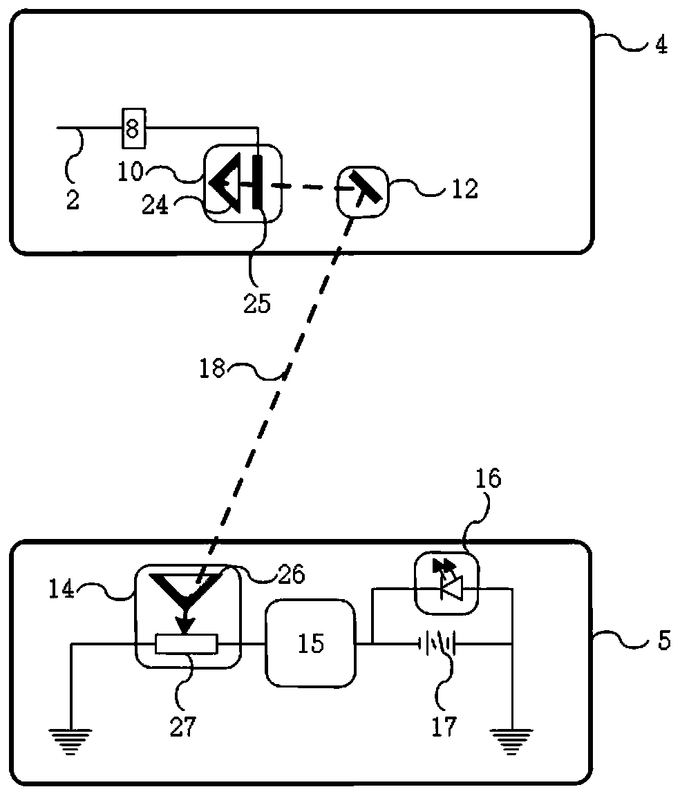 Emergency wireless charging system based on tethered unmanned aerial vehicle