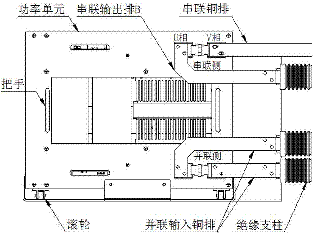 A structural device for cascaded non-phase power supply converters