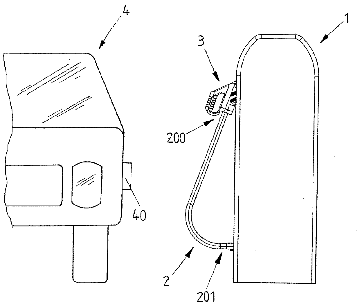 Plug-in connector part with cooled contact elements