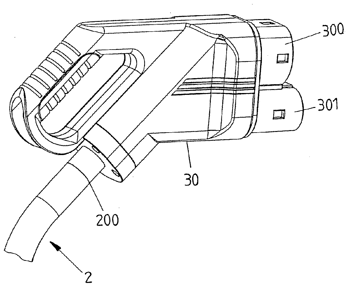 Plug-in connector part with cooled contact elements