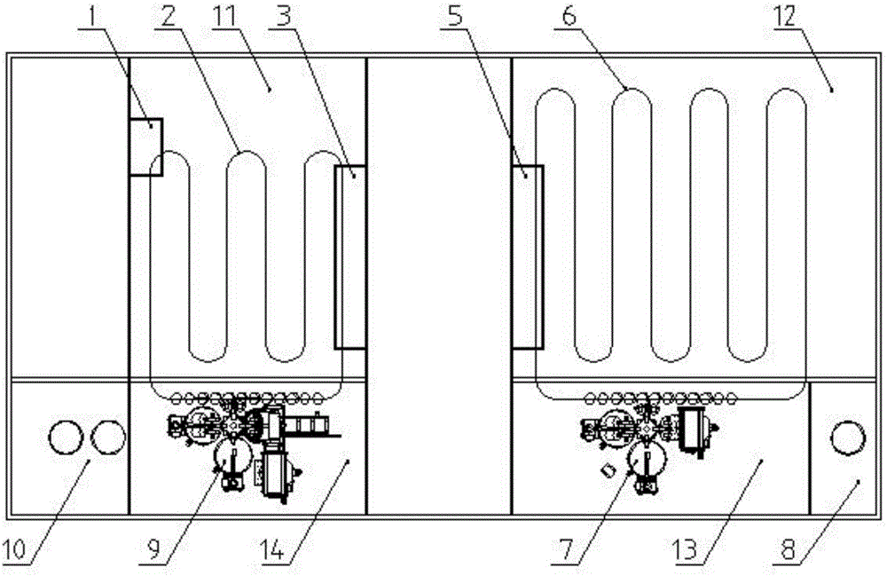 Environment-friendly and automatic staining shell-making production line for precision casting