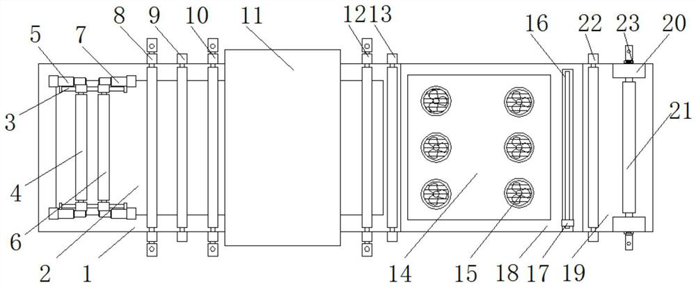 A dehydration device for composite cloth