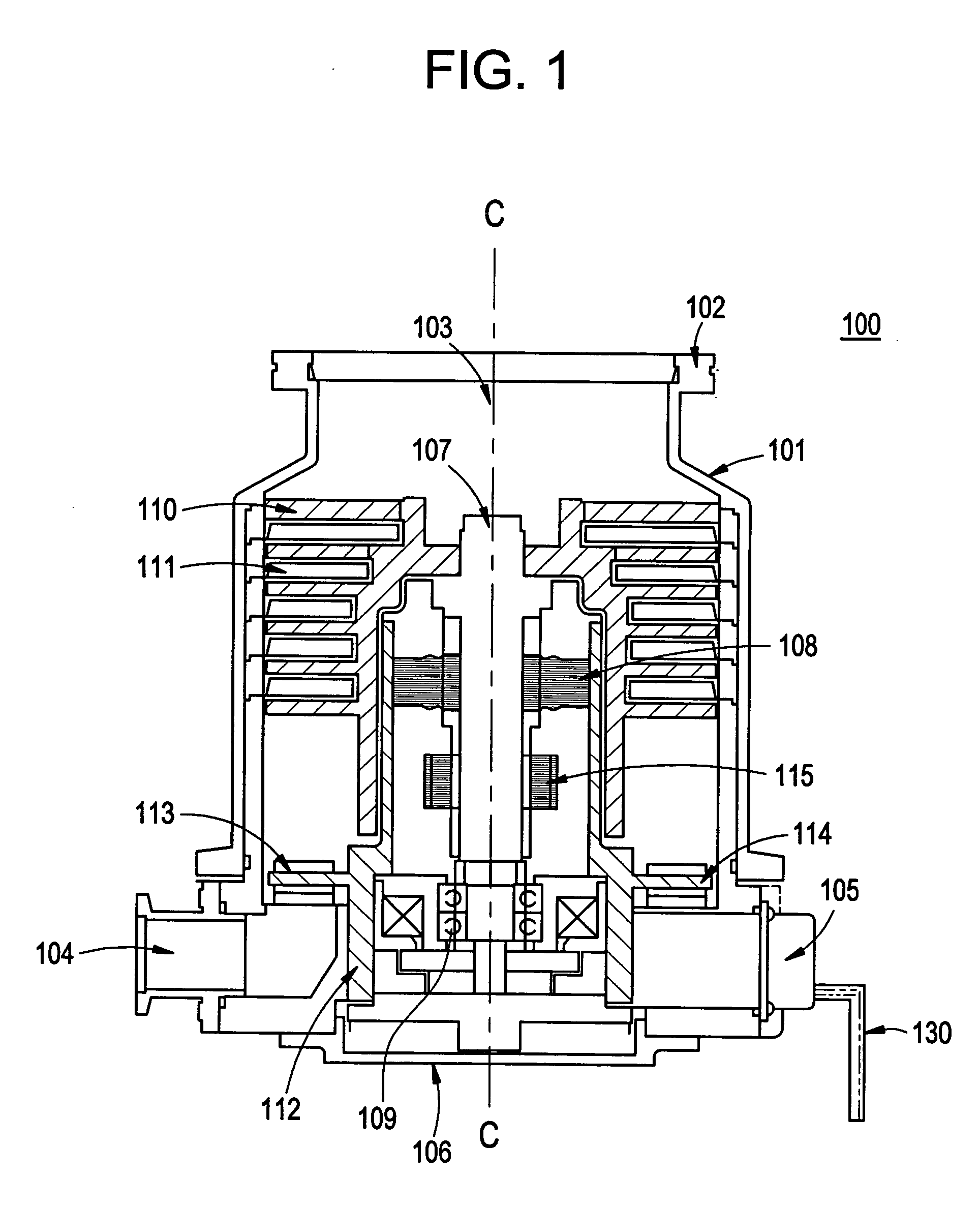 Vibration damper with nested turbo molecular pump