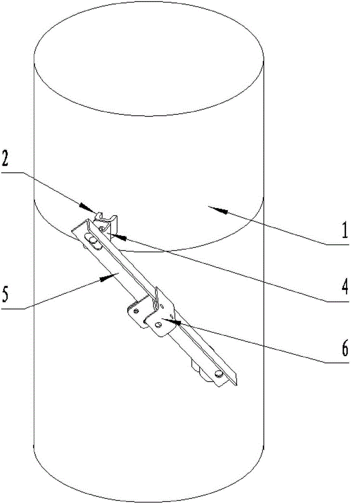 The installation structure of the guide rail for the lifting equipment of the transmission tower and the transmission tower