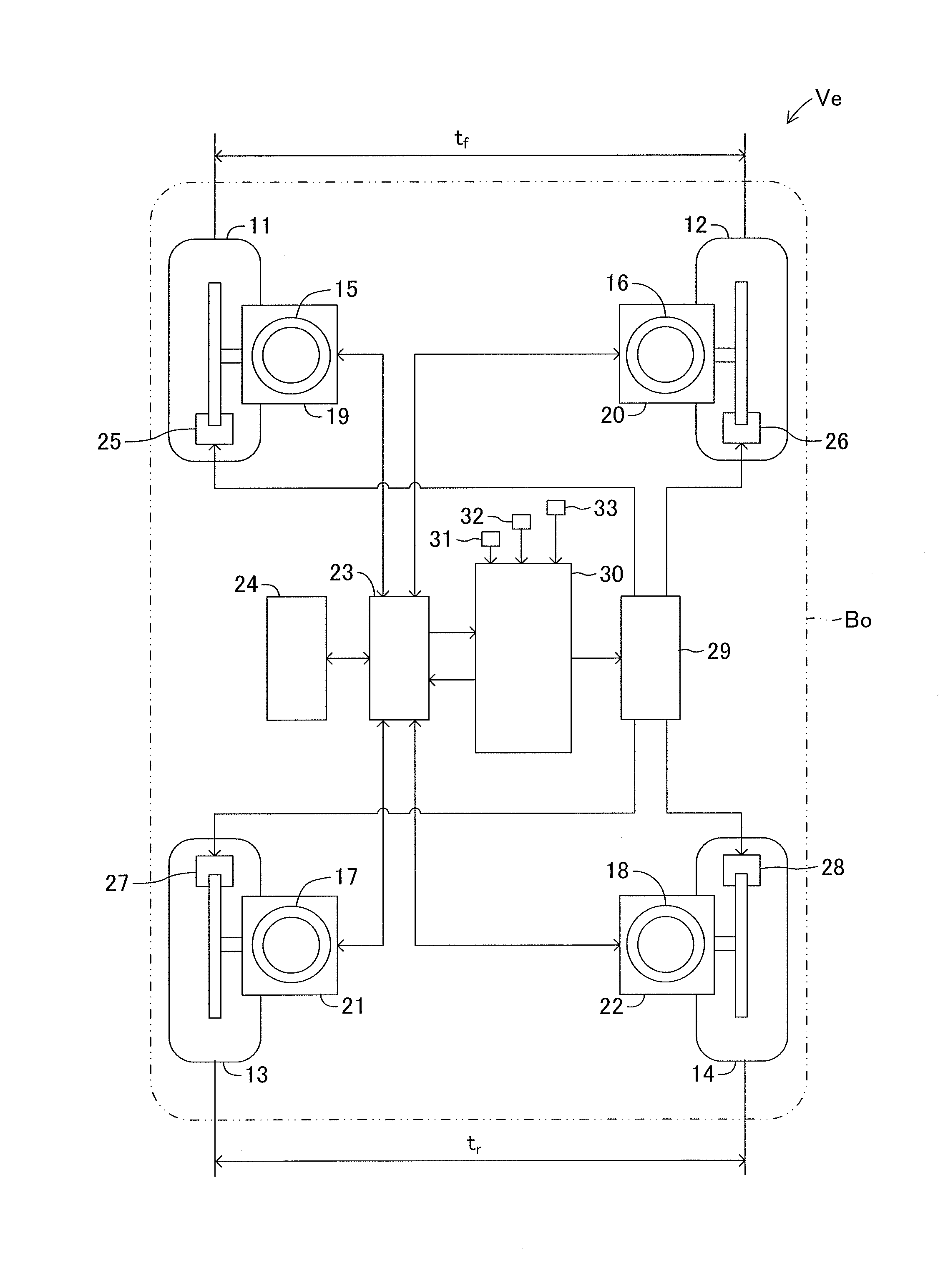 Vehicle braking/driving force control apparatus