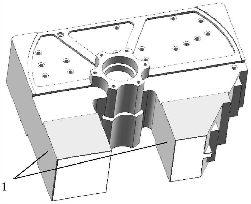 Machining method of weak-rigidity thin-wall hollow structure part