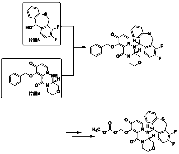 Preparation method of baloxavir marboxil intermediate