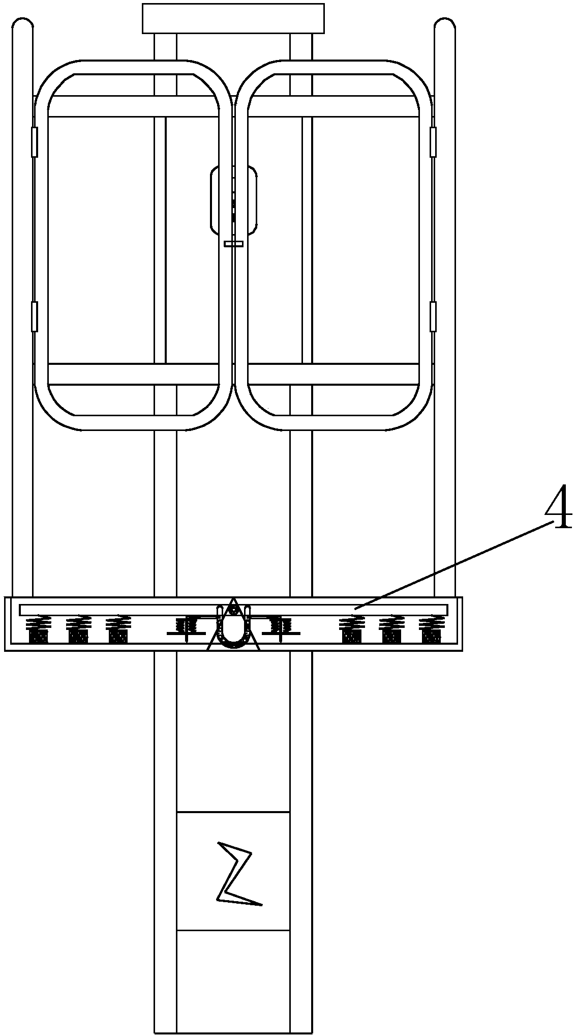 Balance keeping device for preventing aerial working platform from becoming oblique