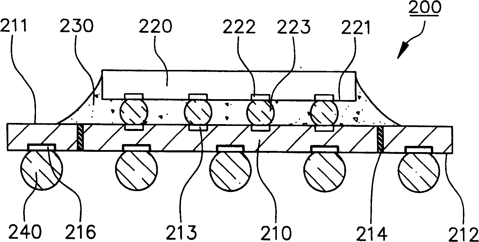 High-frequency IC circuit packing structure and its production