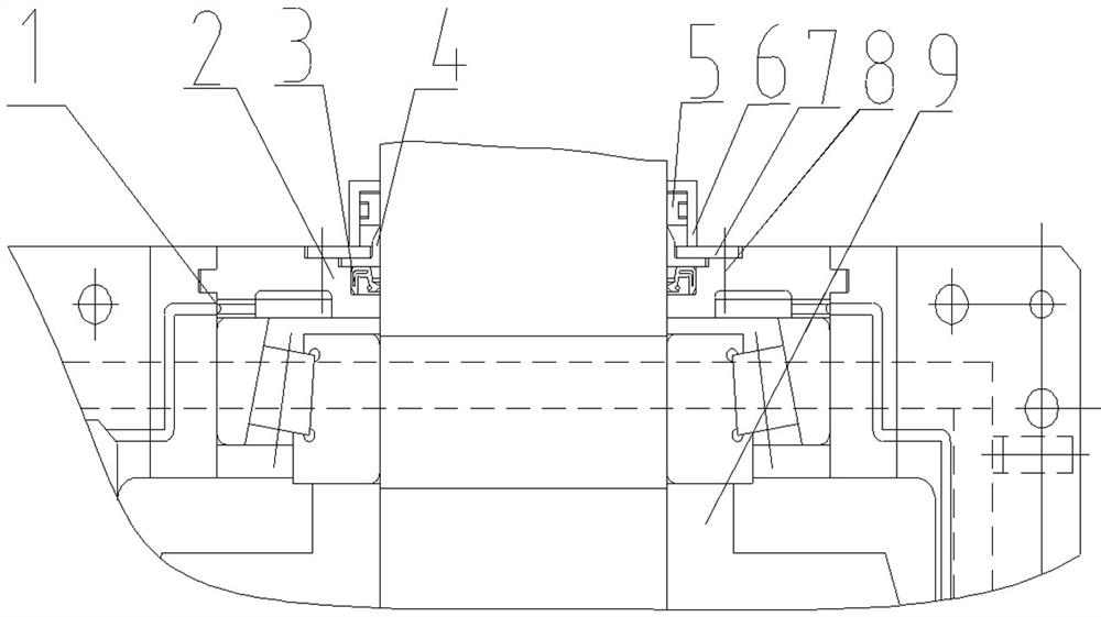 Electric locomotive spindle sealing structure for muddy water environment tunneling