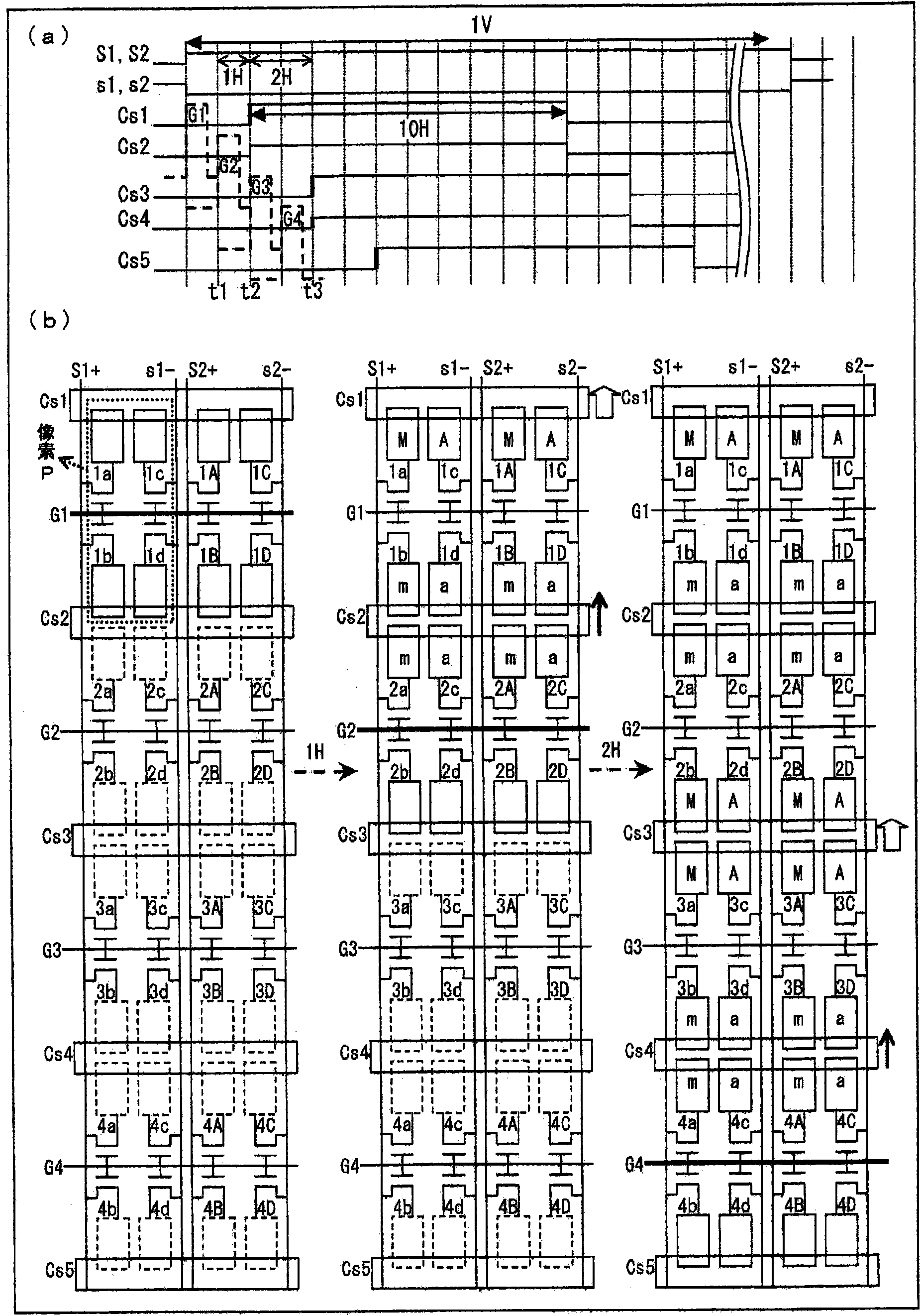 Liquid crystal display, active matrix substrate, liquid crystal panel, liquid crystal display unit, and television receiver