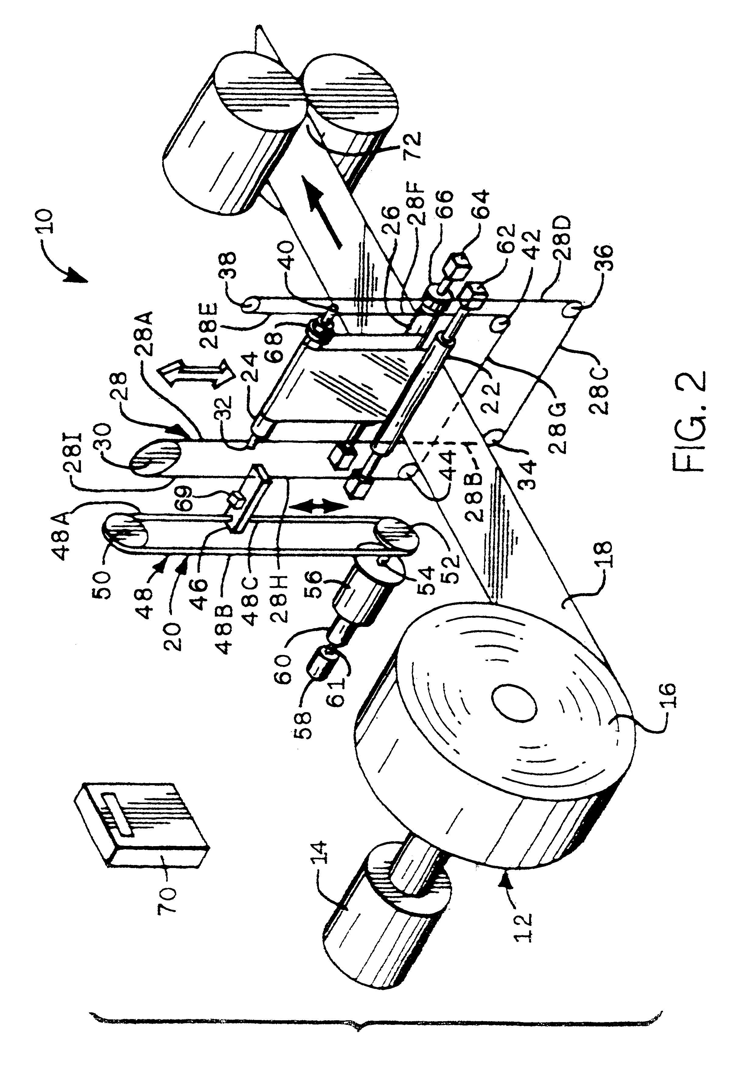 Controlling web tension, and accumulating lengths of web, by actively controlling velocity and acceleration of a festoon