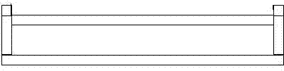 Gluing fixed support for tensile property tests on fiber multifilaments and fiber multifilament sample preparing method