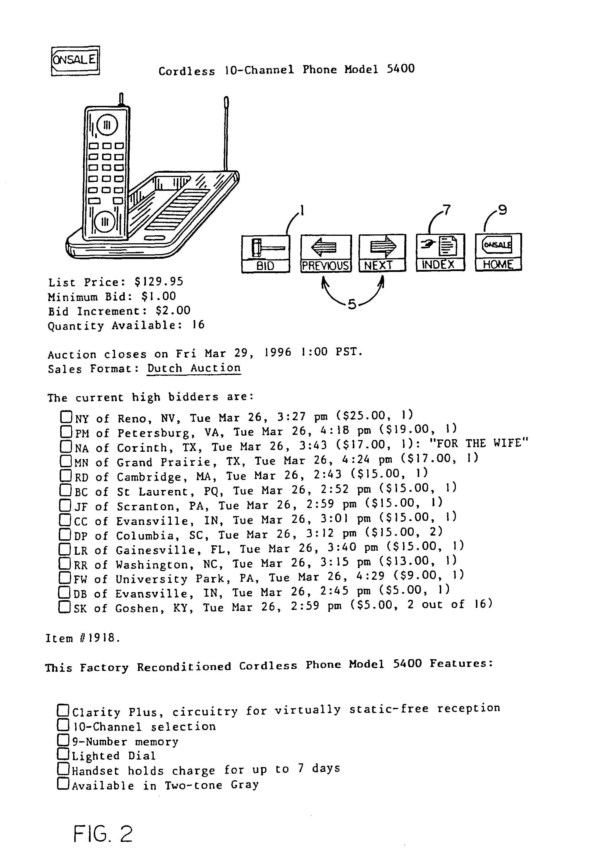 Method and system for providing simultaneous on-line auctions