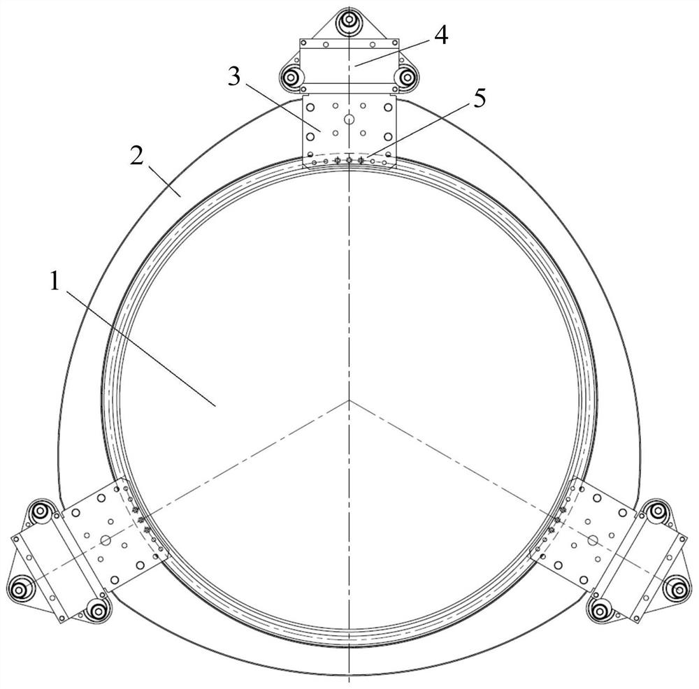 A method for supporting and fixing a reflector