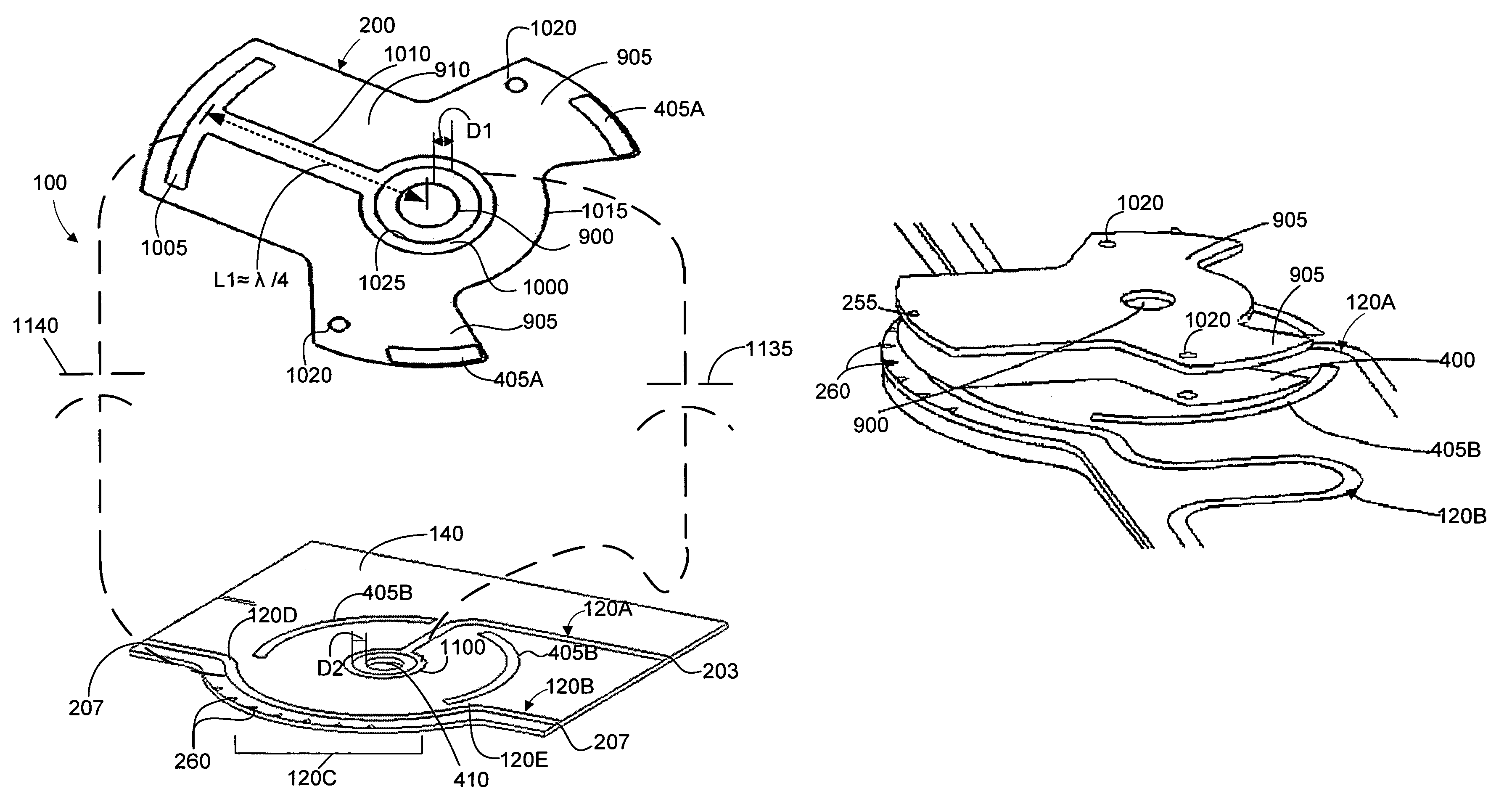 Microstrip phase shifter