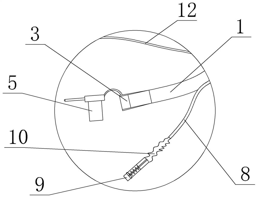 Stomach tube with core temperature detecting and esophageal reflux preventing actions