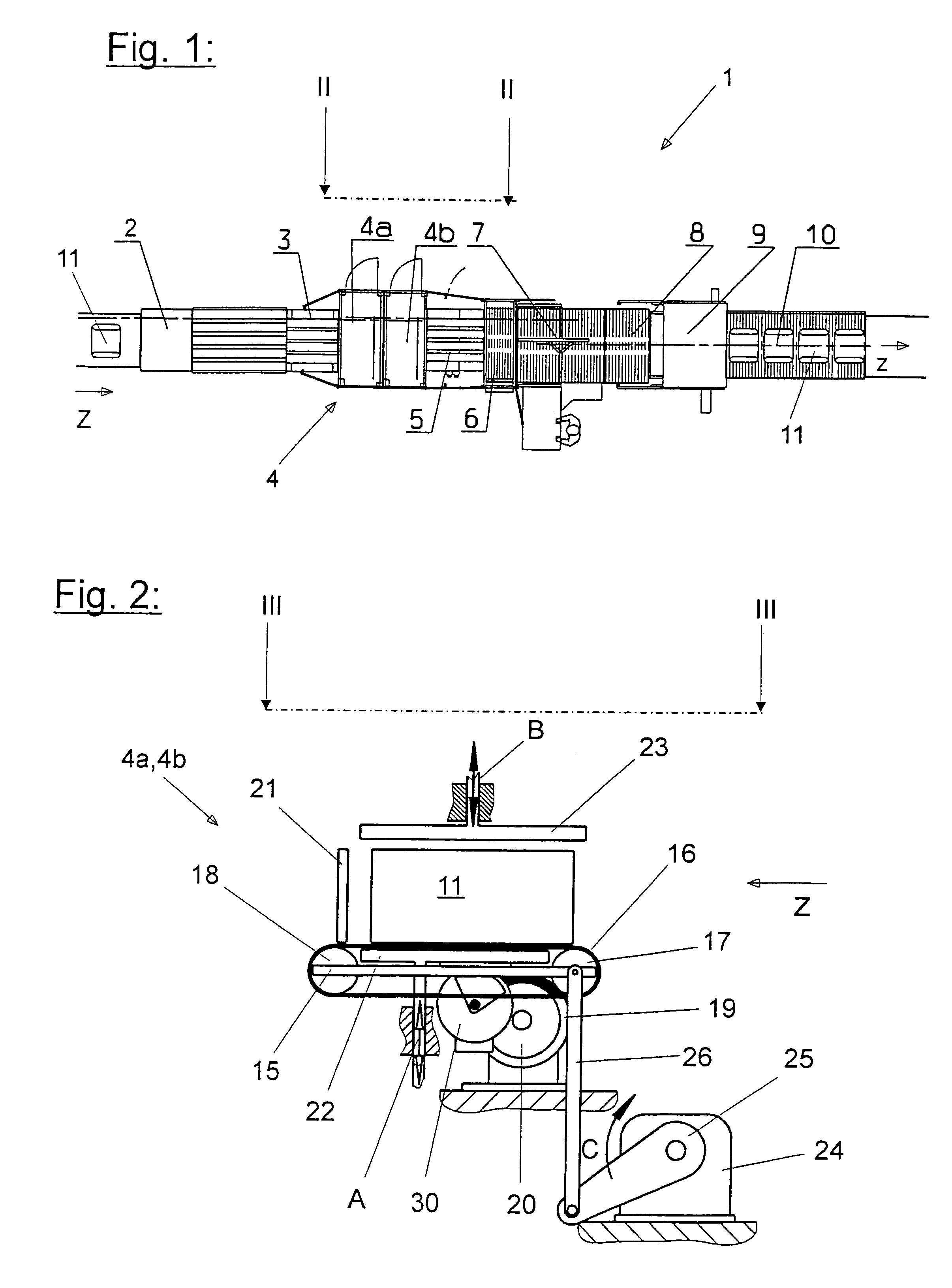 System for production and subsequent palletizing of tube segments, bags or sacks