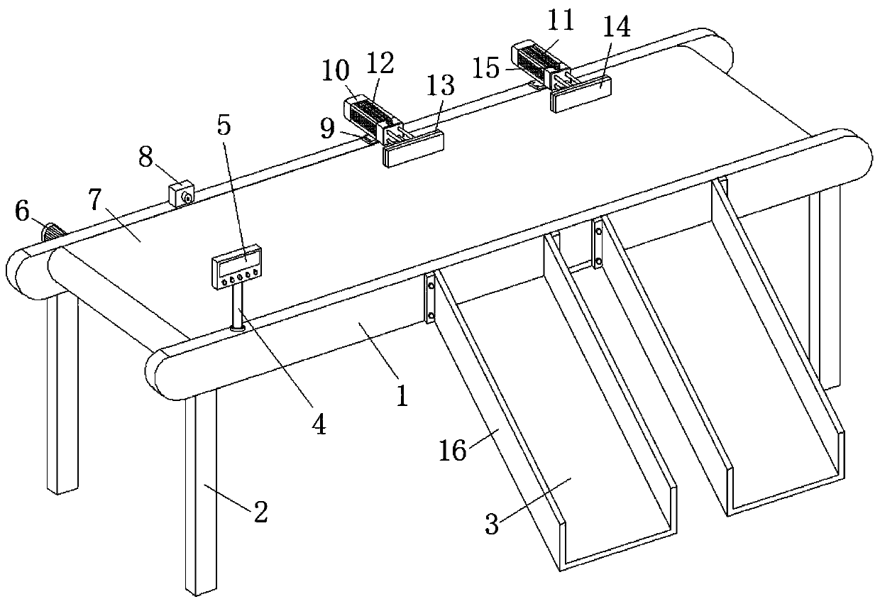 Automatic assembly line sorting device controlled by PLC control system