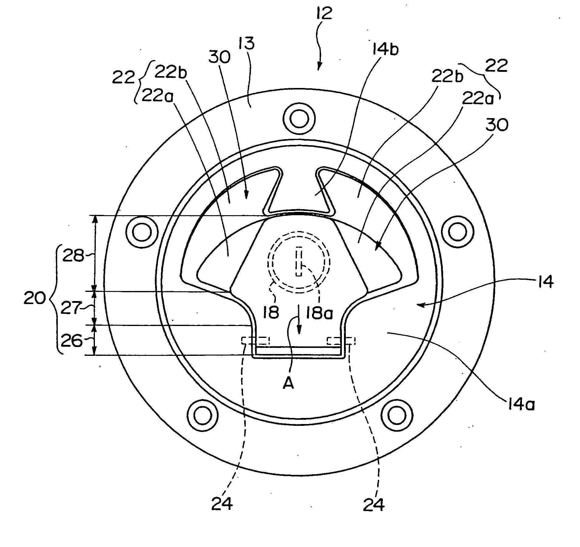 Tank cap of fuel tank