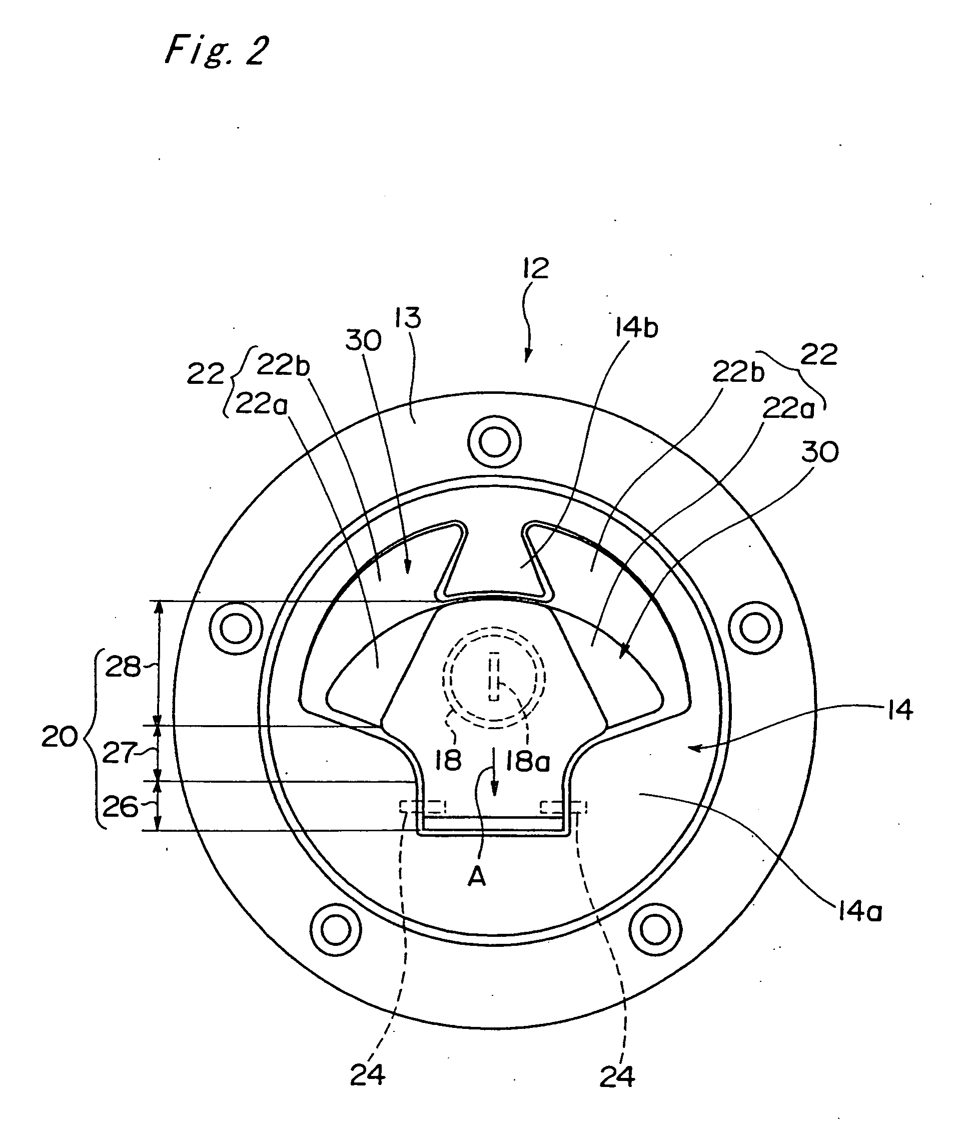 Tank cap of fuel tank