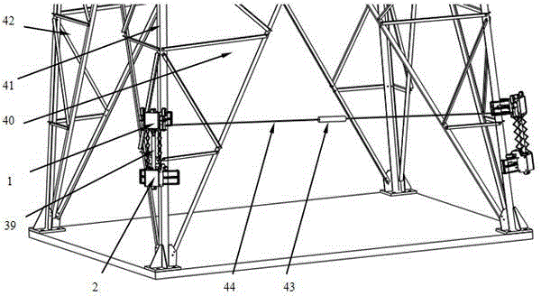 Power transmission tower climbing robot and power transmission tower routing inspection mode thereof