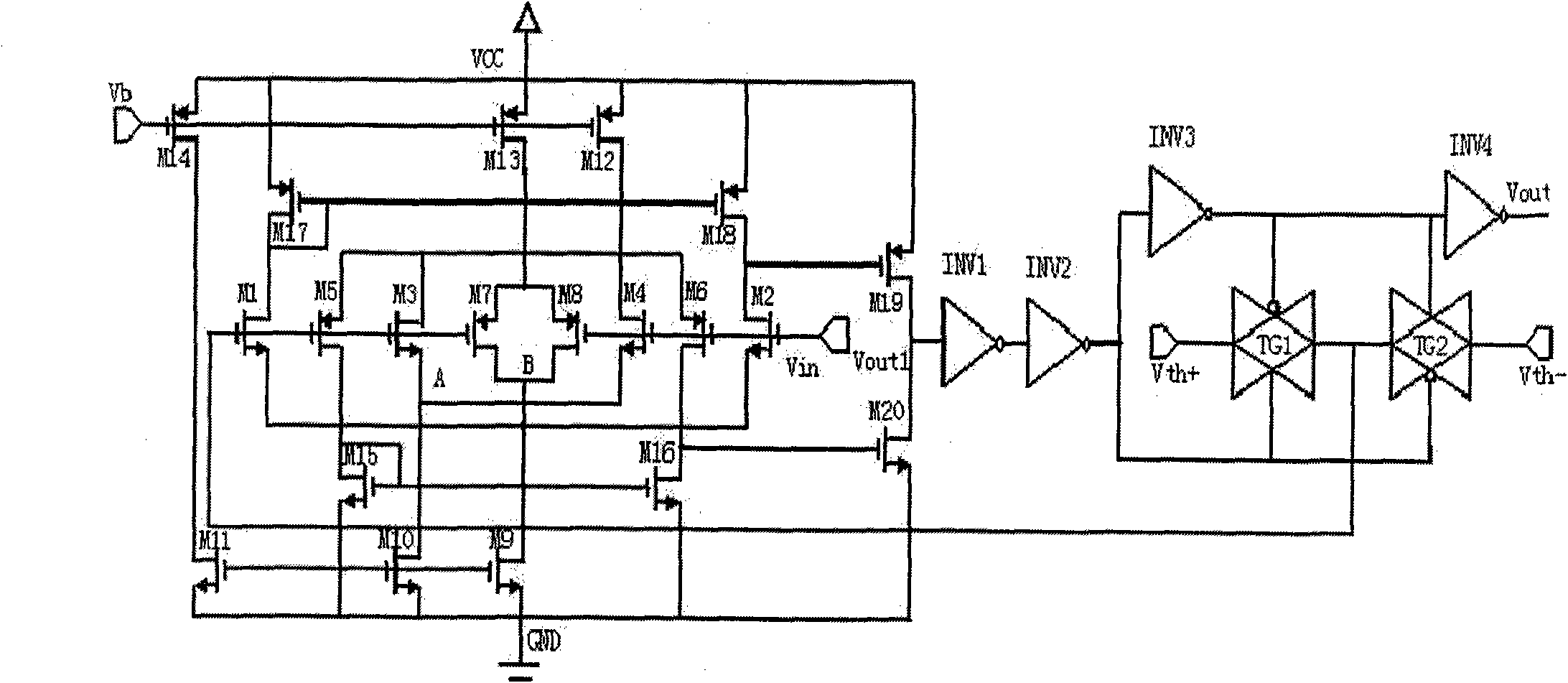 Hysteresis comparator