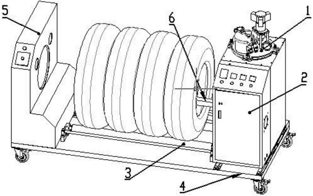 Novel leakproofing pneumatic tire spraying apparatus and spraying method thereof