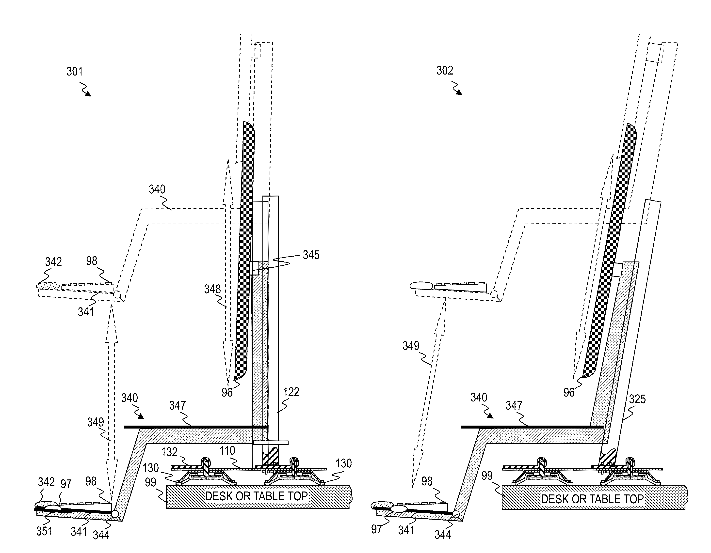 Desk mount for computer display(s)