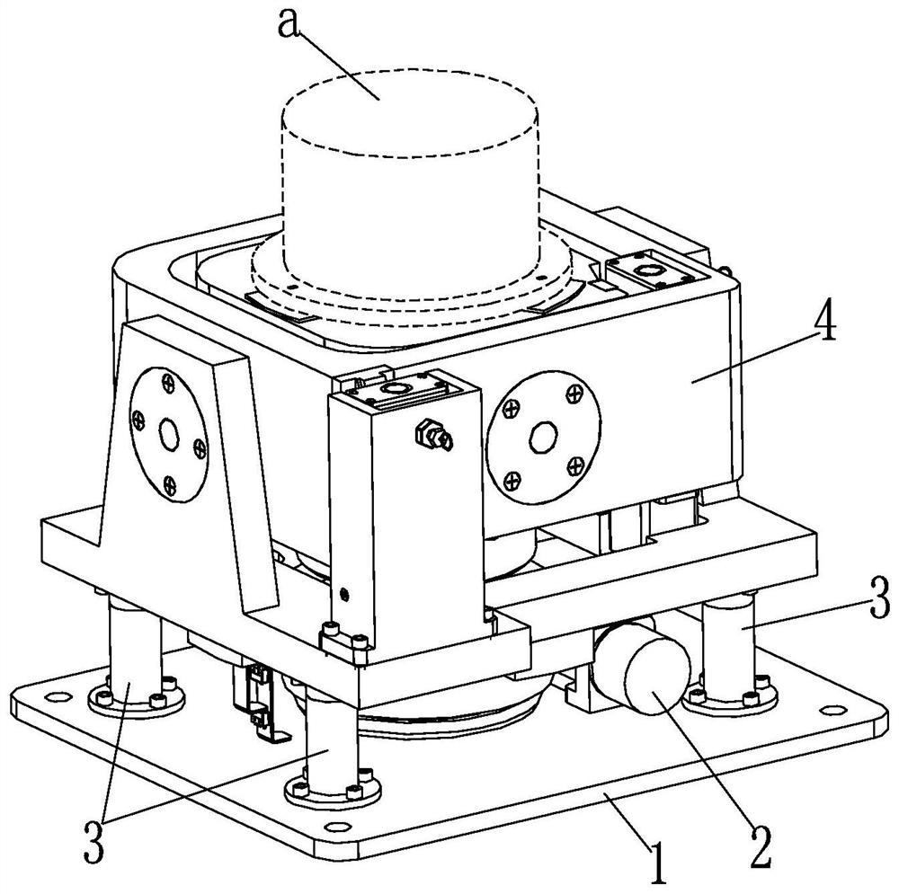 Inner frame leveling assembly for vehicle-mounted automatic leveling device