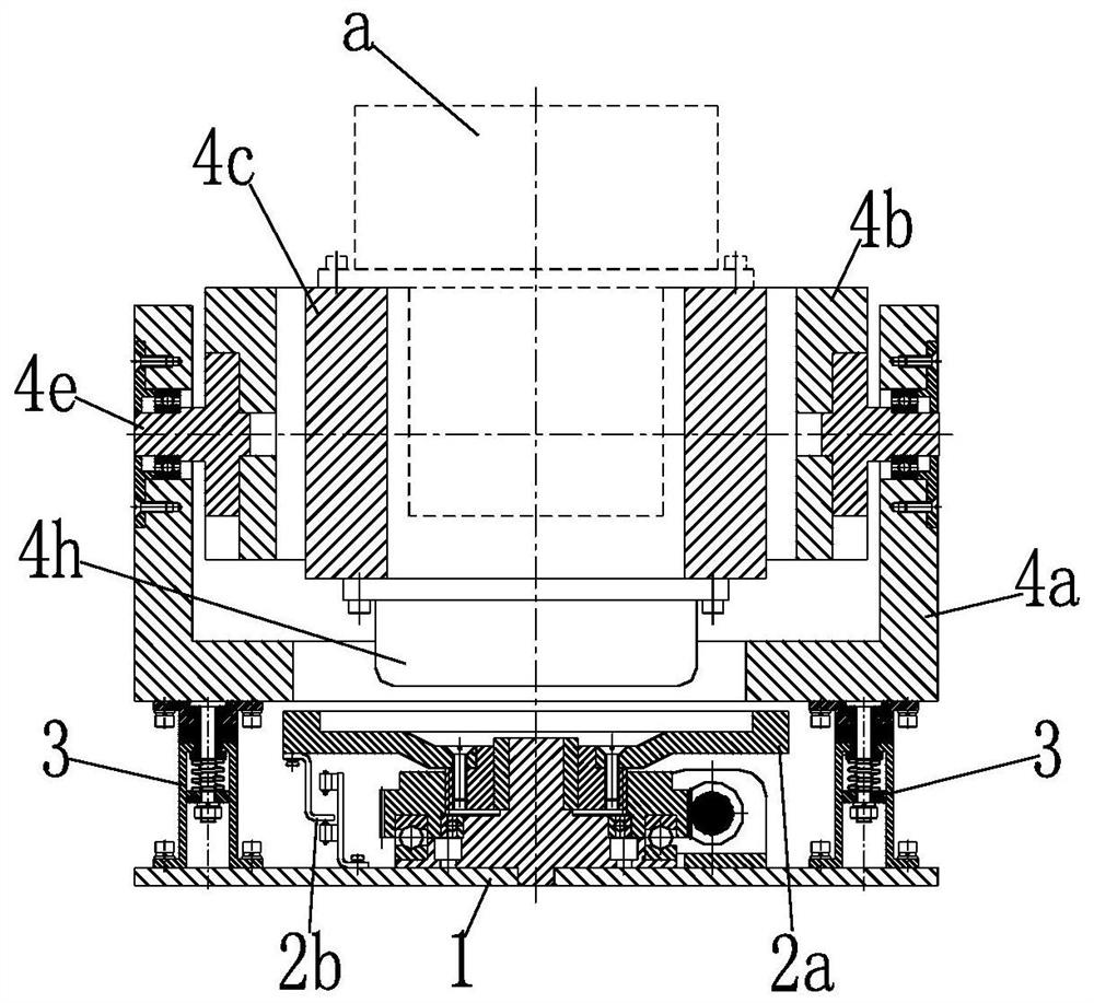 Inner frame leveling assembly for vehicle-mounted automatic leveling device