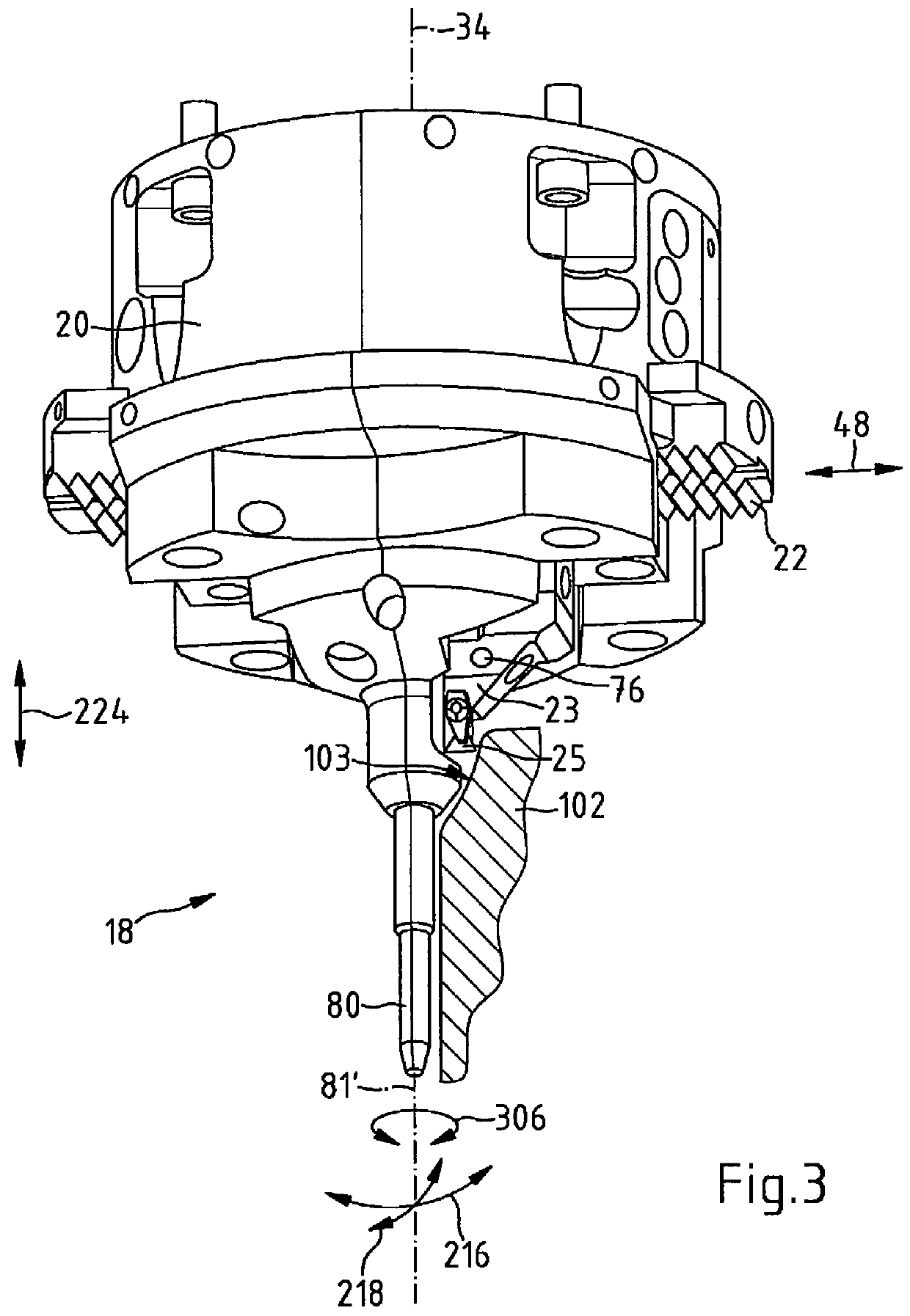 Machine tool for rotary machining