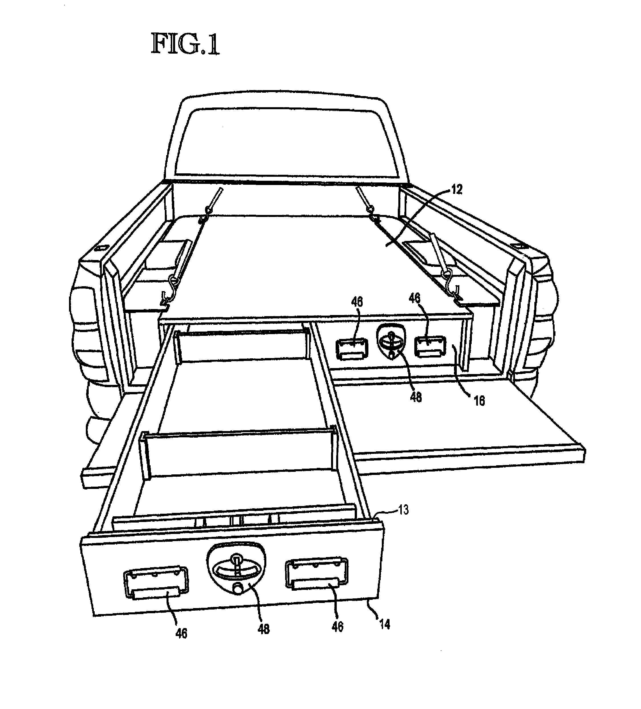 Water-resistant storage system for pickup trucks and utility vehicles