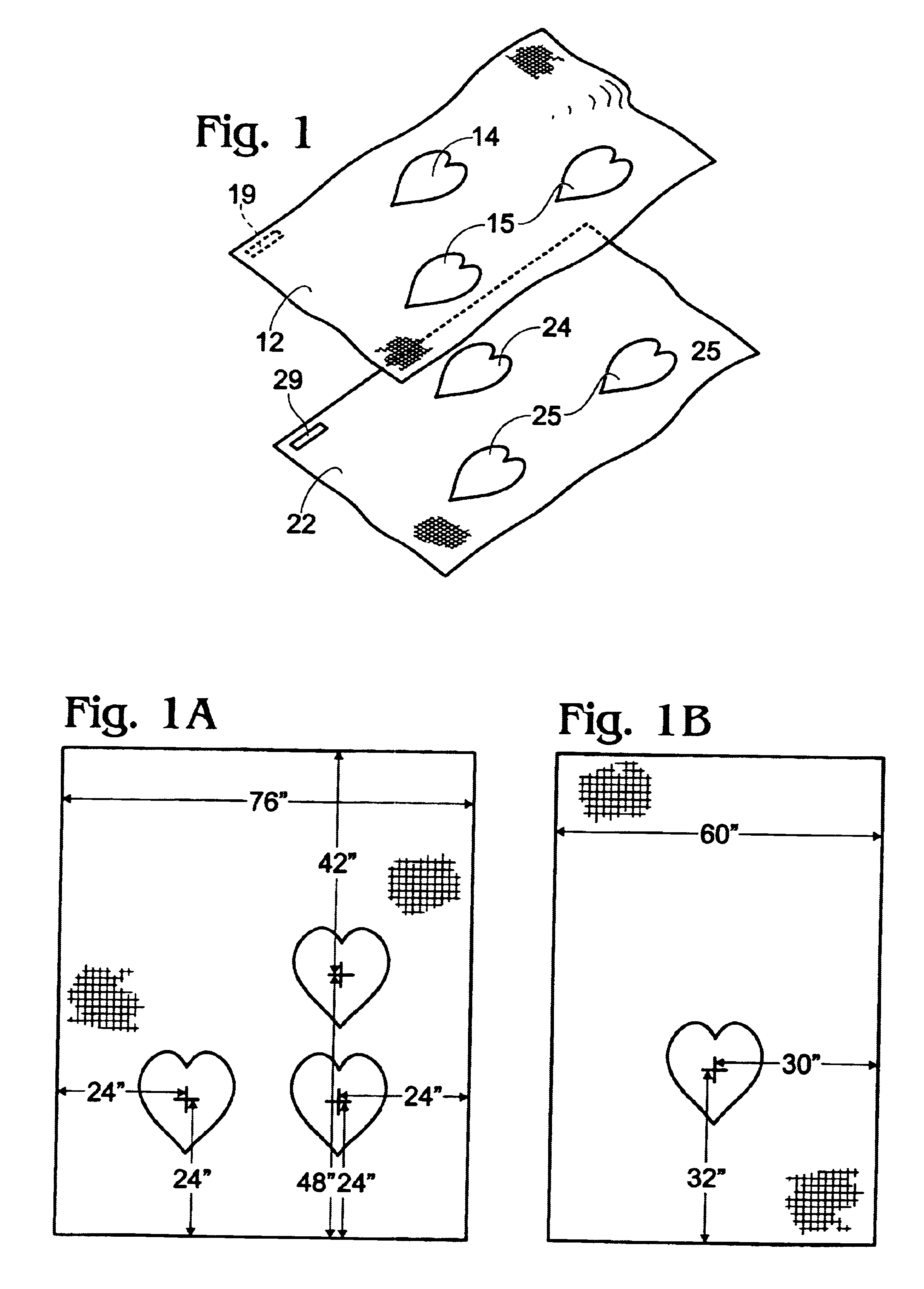 Bedding with multiple overlays and openings