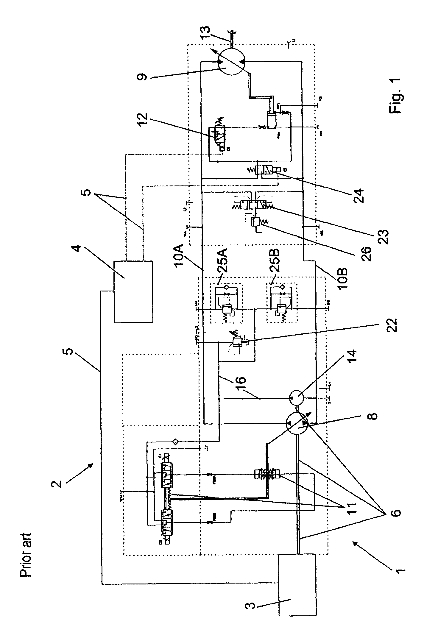 Hydraulic drive with an independent charge pump