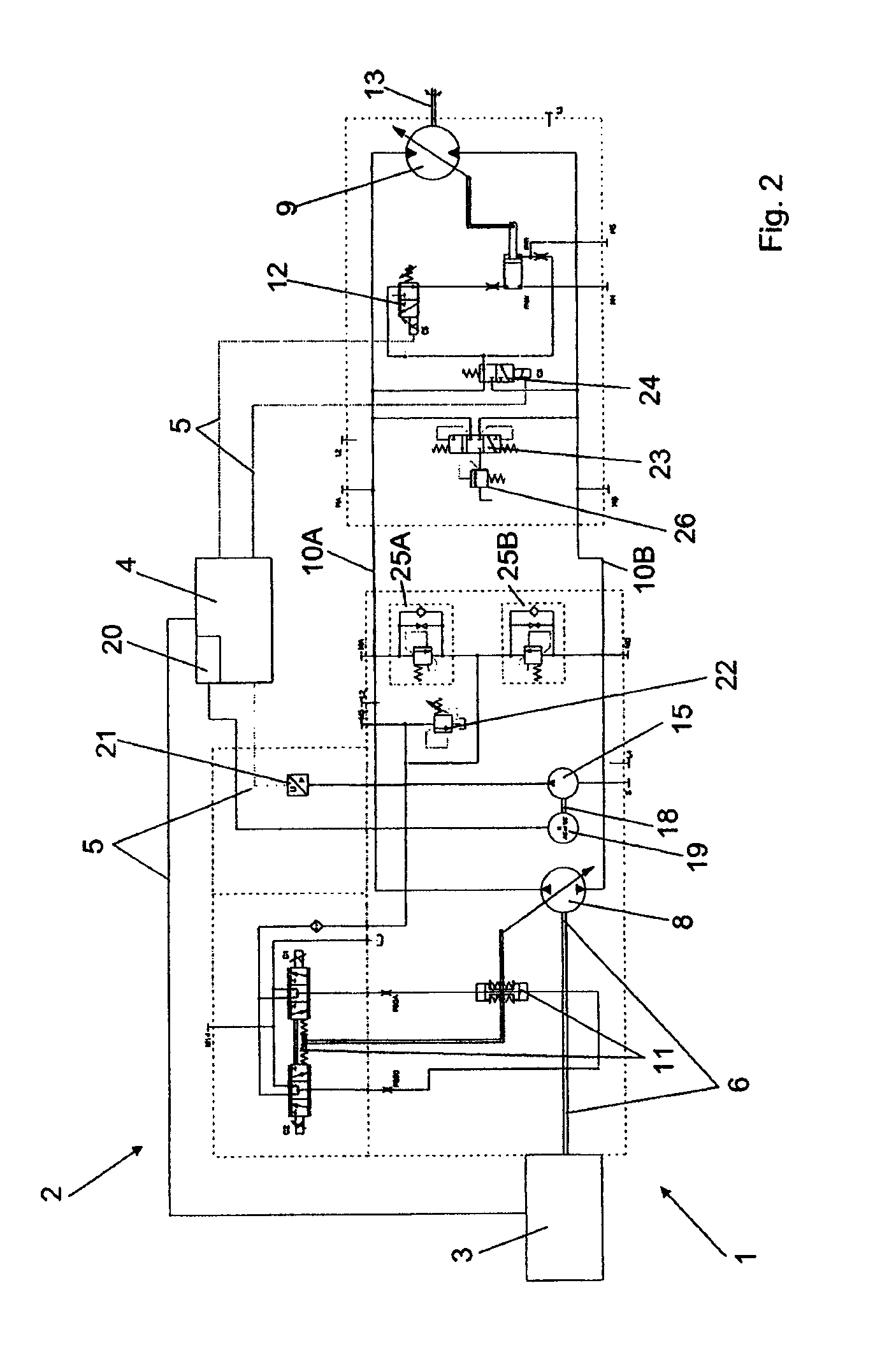 Hydraulic drive with an independent charge pump