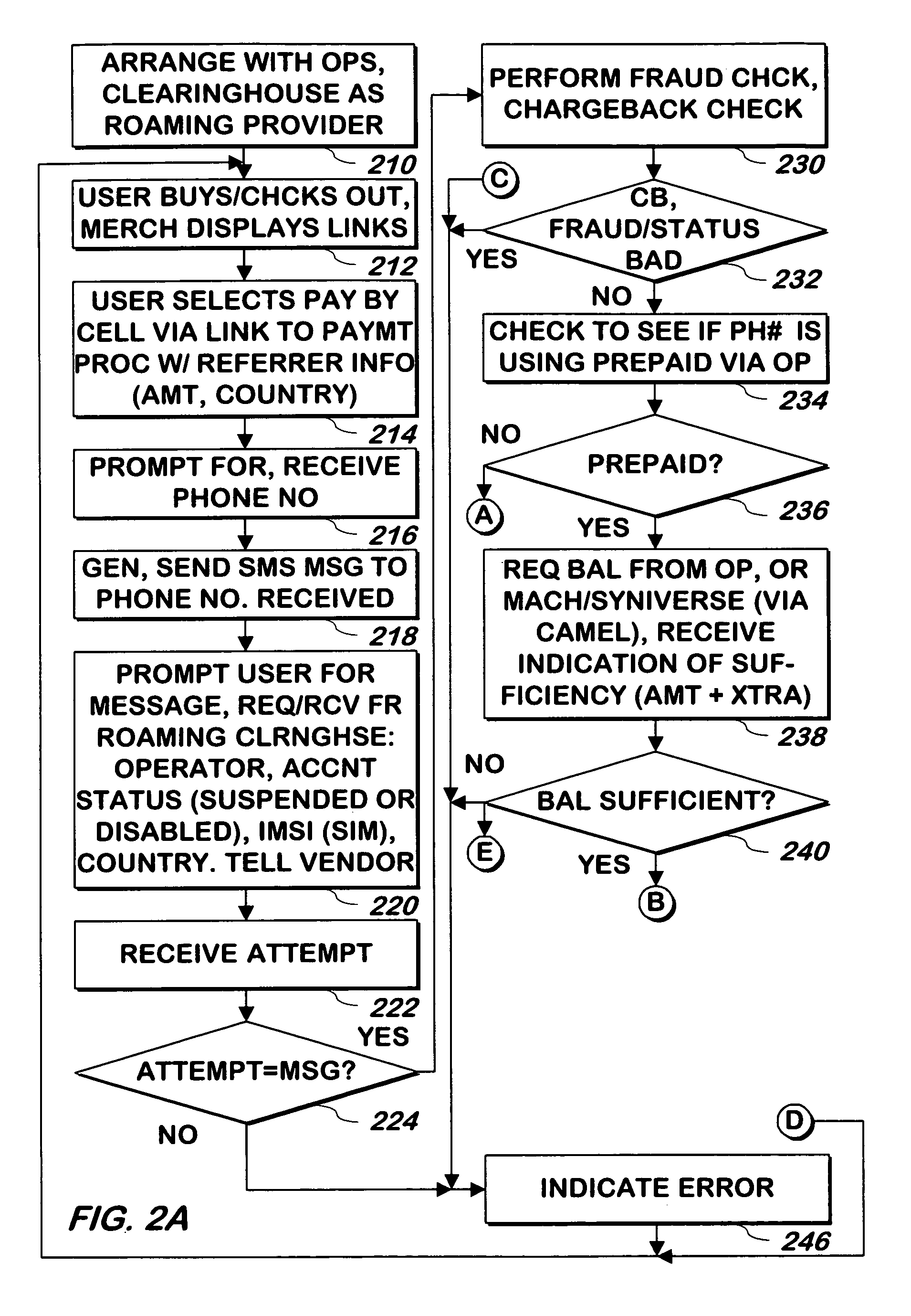 System and method for paying a merchant by a registered user using a cellular telephone account