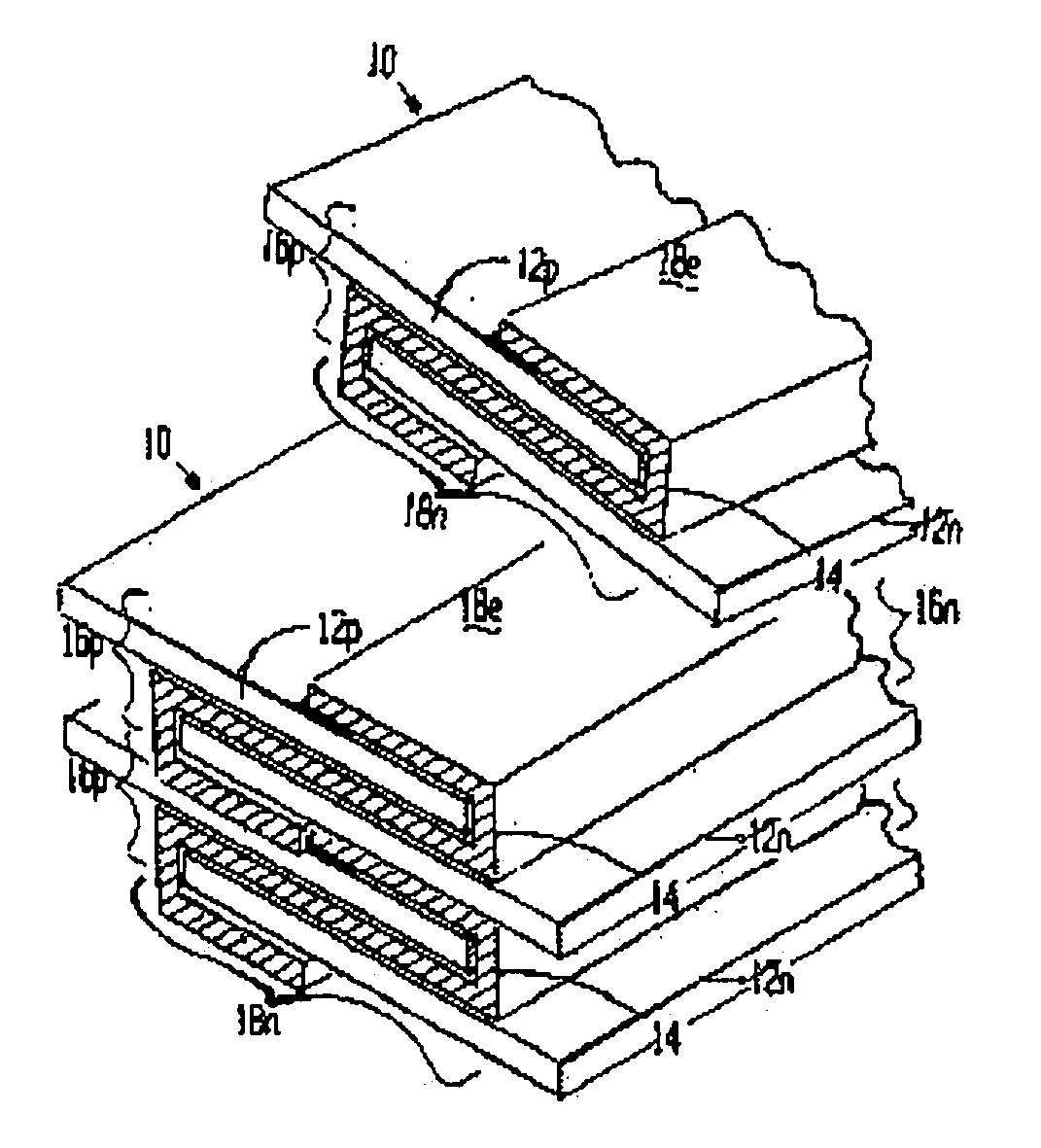 Cell structure for electrochemical devices and method of making same