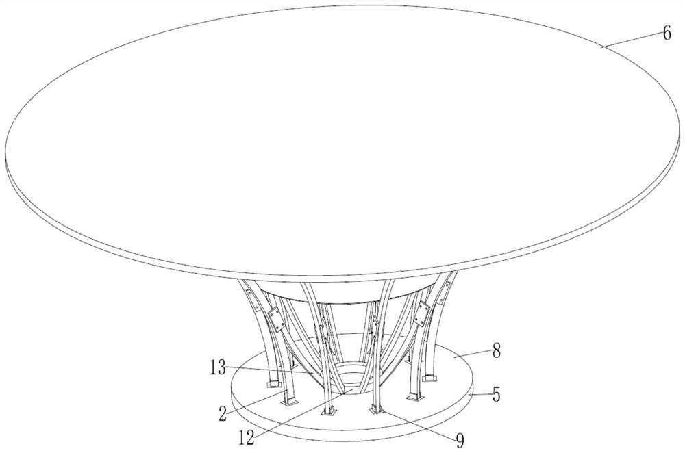 Large tree-shaped supporting column design structure for public space