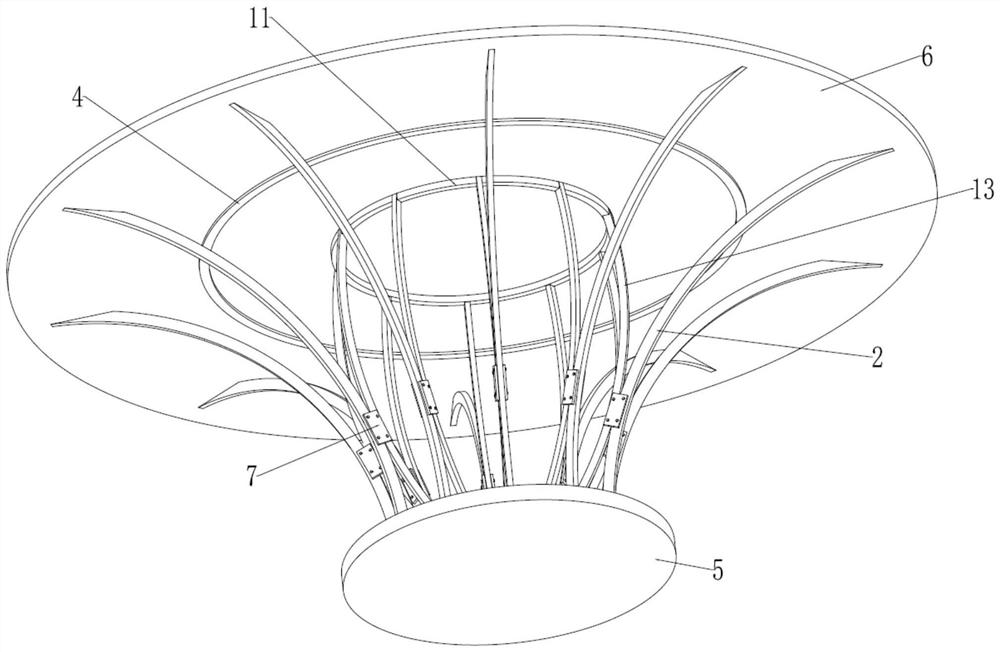 Large tree-shaped supporting column design structure for public space