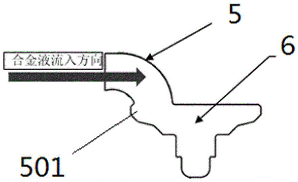 Double-layer hollow cylinder fusion mold shell structure for heat-resistant alloy vacuum suction casting technology