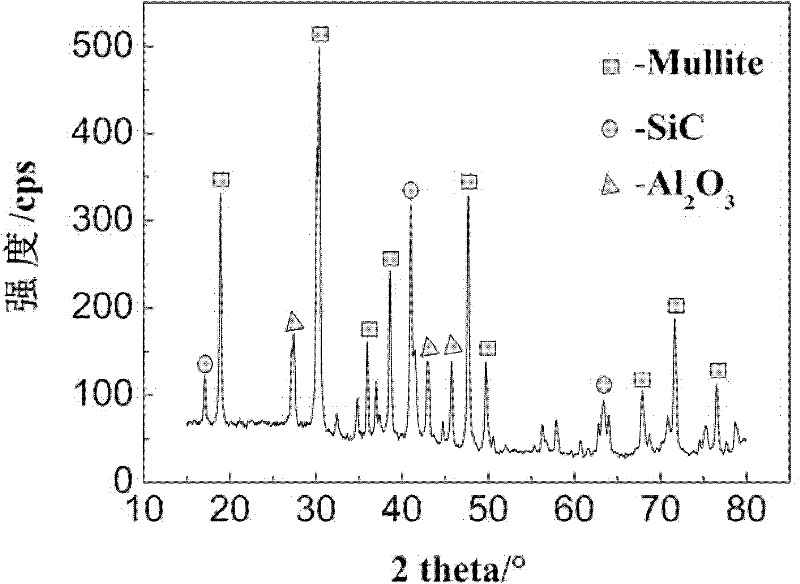 Method for preparing carbon/carbon composite material nanometer silicon carbide-mullite composite external coating