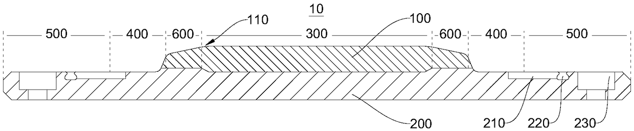 Target component and processing method