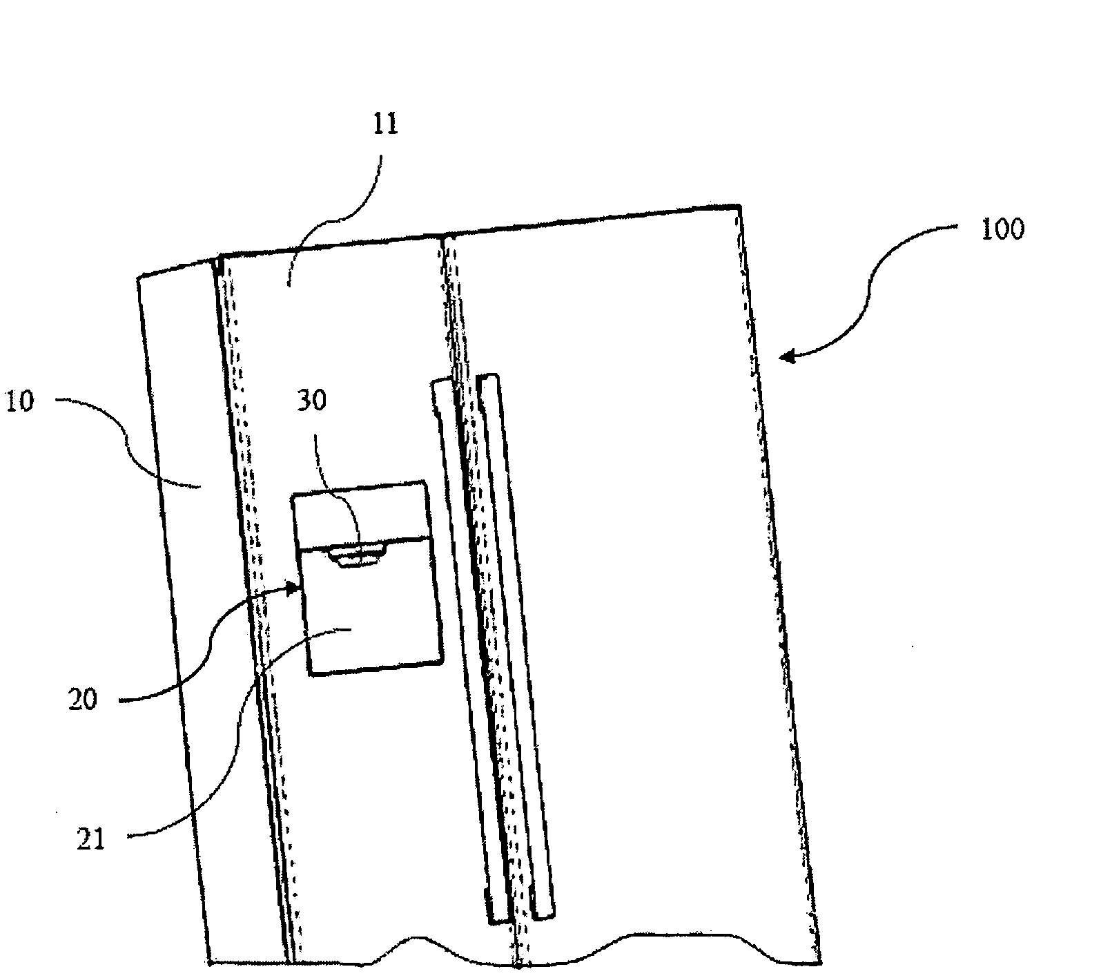 Refrigerating appliance and distribution system for refrigerating appliance