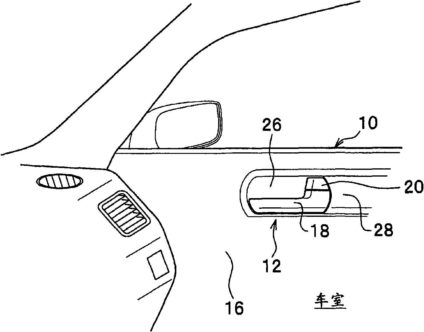 Installation structure of inner handle device of vehicular door