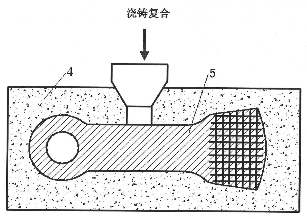 Preparation method of framework reinforcement compound hammerhead