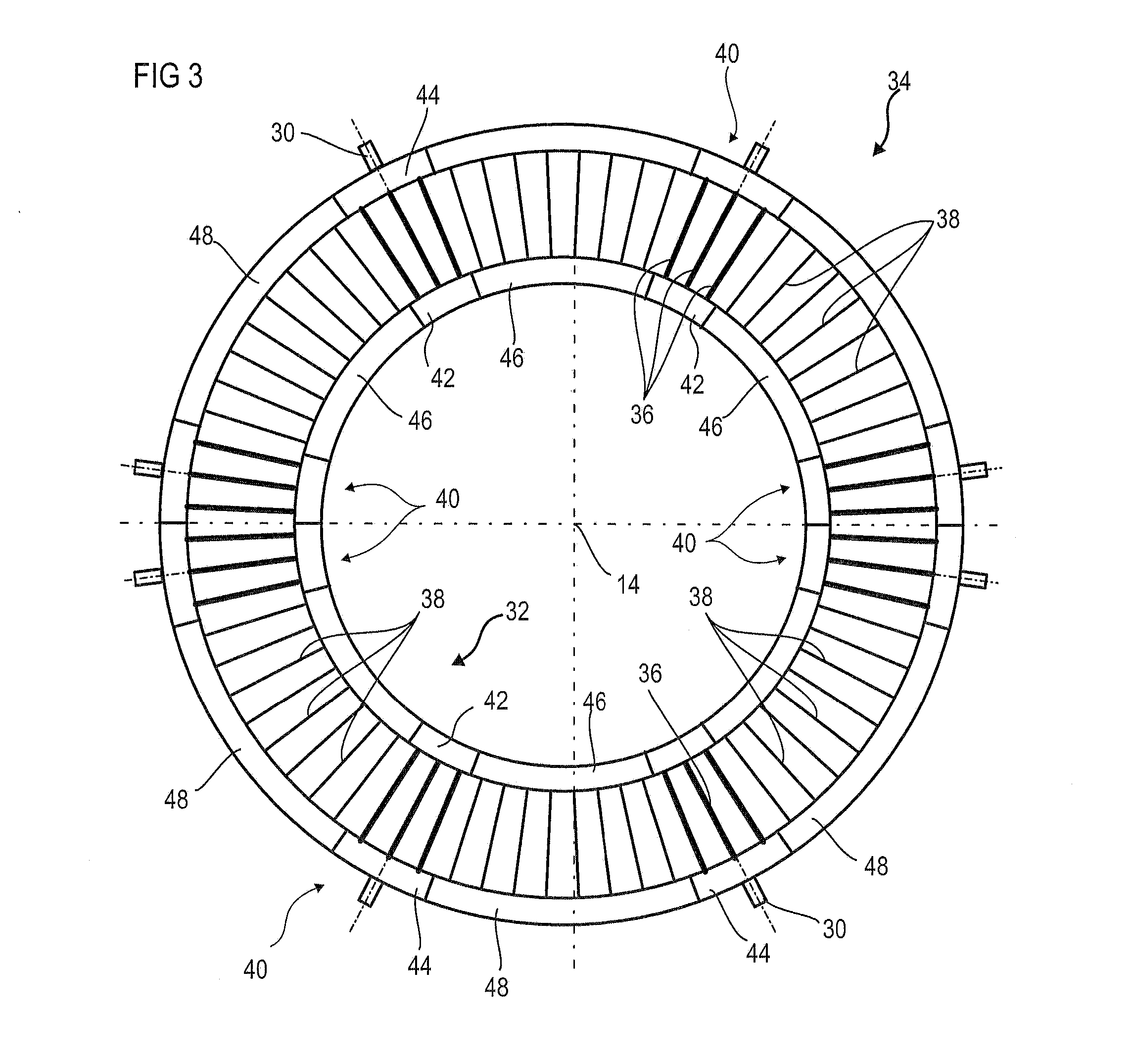 Mixed Stator for an Axial Turbine Engine Compressor